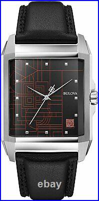 Bulova 96A223 Frank Lloyd Wright Stainless Steel Leather Watch
