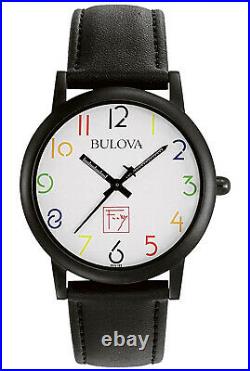 Bulova 98A103 Frank Lloyd Wright Reloj de hombre con esfera blanca