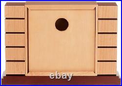 Bulova B1659 Usonian II Frank Lloyd Wright Mantel Clock, Natural Finish with
