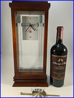 Bulova B1839 Willits Frank Lloyd Wright 14 Mantel Pendulum Clock Walnut Finish