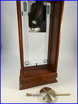 Bulova B1839 Willits Frank Lloyd Wright 14 Mantel Pendulum Clock Walnut Finish