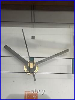 Bulova B1839 Willits Frank Lloyd Wright 16 Mantel Pendulum Clock, Walnut Finish