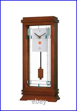 Bulova B1839 Willits Frank Lloyd Wright Solid Wood Mantel Clock