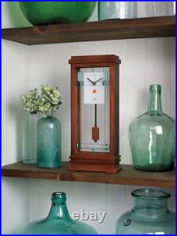 Bulova B1839 Willits Frank Lloyd Wright Solid Wood Mantel Clock