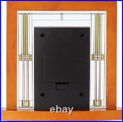 Bulova B7756 Willits Frank Lloyd Wright Table Clock, Light Cherry Finish