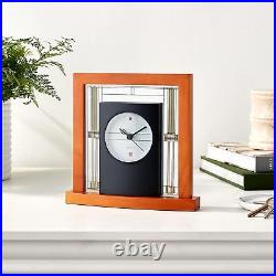 Bulova B7756 Willits Frank Lloyd Wright Table Clock, Light Cherry Finish