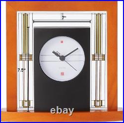 Bulova B7756 Willits Frank Lloyd Wright Table Clock, Light Cherry Finish