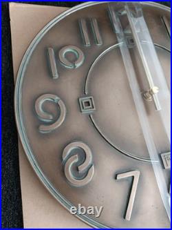 Bulova C3333 Frank Lloyd Wright Exhibition Wall Clock Antique Bronze Finish NIB