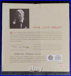 Bulova C3333 Frank Lloyd Wright Exhibition Wall Clock Antique Bronze Finish NIB