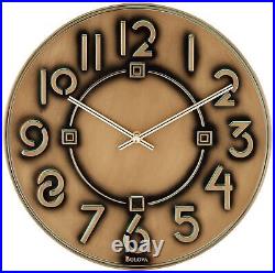 Bulova C3333 Frank Lloyd Wright Exhibition Wall Clock, Antique Bronze Metalli