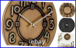 Bulova C3333 Frank Lloyd Wright Exhibition Wall Clock, Antique Bronze Metallic