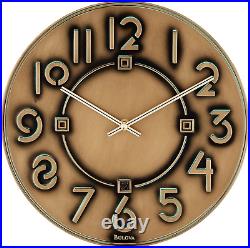 Bulova C3333 Frank Lloyd Wright Exhibition Wall Clock, Antique Bronze Metallic F