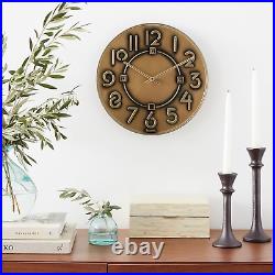 Bulova C3333 Frank Lloyd Wright Exhibition Wall Clock, Antique Bronze Metallic F