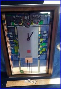 Bulova Clock Frank Lloyd Wright Water Lillies Quartz Clock B1858