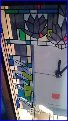 Bulova Clock Frank Lloyd Wright Water Lillies Quartz Clock B1858