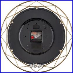 Bulova Clocks C4834 Luxfer Prism 14 Inch Frank Lloyd Wright Inspired Wall Clock