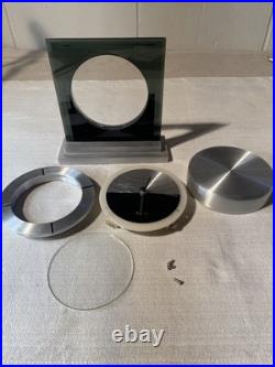 Bulova Frank Lloyd Wright Collection Glass Desk Mantel Clock Quartz Works READ