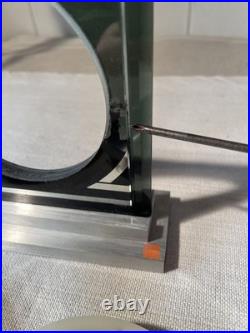 Bulova Frank Lloyd Wright Collection Glass Desk Mantel Clock Quartz Works READ