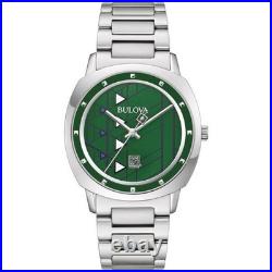 Bulova Frank Lloyd Wright Collection Men's Quartz Green Dial Watch 96A286