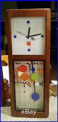 Bulova Frank Lloyd Wright FLW Coonley Playhouse Wall/Mantle Clock Pre-owned