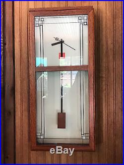 Bulova Frank Lloyd Wright Gilmore Designer Wall Clock Oak