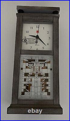 Bulova Frank Lloyd Wright Mantle Clock Waterlilies B4835 Excellent