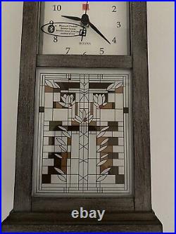 Bulova Frank Lloyd Wright Mantle Clock Waterlilies B4835 Excellent