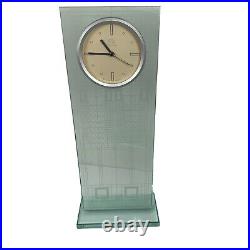 Bulova Frank Lloyd Wright Tree of Life Clock Etched Glass Architectural Art