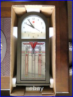Bulova Frank Lloyd Wright Wall Clock THISTLE IN BLOOM C4836 Open Box