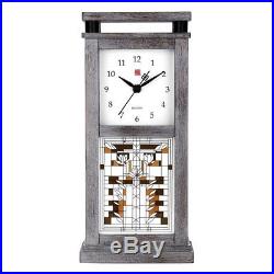 Bulova Frank Lloyd Wright Waterlilies Bluetooth Table Clock, 9.75, Silver Gray