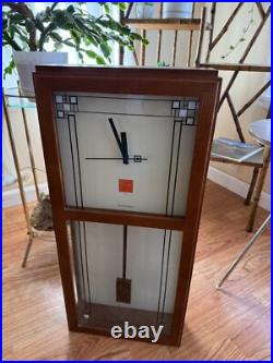 Bulova Gilmore 3320 Frank Lloyd Wright Modern Wall Clock 27 Parts or Repair