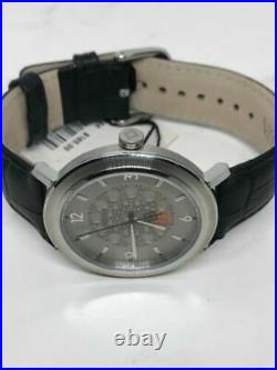Bulova Men's Frank Lloyd Wright SC Johnson Black Leather Watch 96A164