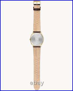 Bulova Men's Hollyhock House Frank Lloyd Wright Brown Leather Watch 97a173