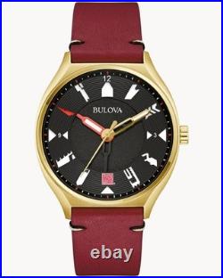 Bulova Men's Perforated Panels Frank Lloyd Wright Burgundy Leather Watch 97a192 Bulova Men's Perforated Panels Frank Lloyd Wright Burgundy Leather Watch 97a192
