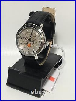 Bulova Mens Frank Lloyd Wright SC Johnson Black Leather Watch 96A164