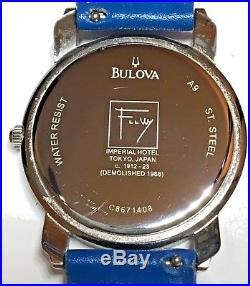 Bulova Mens Watch, Frank Lloyd Wright, Caberet Design, Imperial Hotel