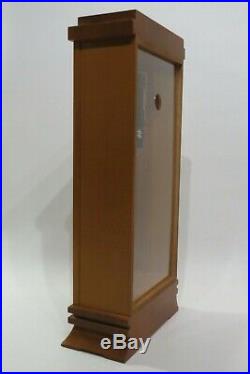 Bulova W. Willits Frank Lloyd Wright Art Glass Mantel Clock, 16, Walnut Finish