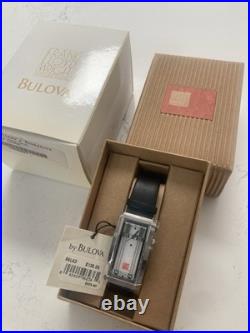 Bulova Women's 96L63 Frank Lloyd Wright Willits Black Leather Strap Watch