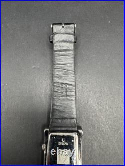 Bulova Women's 96L63 Frank Lloyd Wright Willits Black Leather Strap Watch
