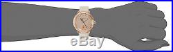 Bulova Womens Frank Lloyd Wright Rose Gold Steel Leather Strap Watch 98L216