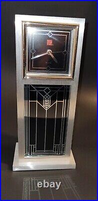 Bulova frank lloyd wright clock Stainless Steel in working condition