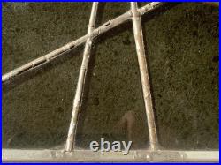 C1988 Stained Glass Panel Abstract Modernist Geometric Frank Lloyd Wright Style