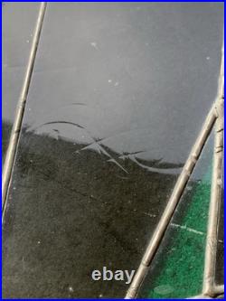 C1988 Stained Glass Panel Abstract Modernist Geometric Frank Lloyd Wright Style