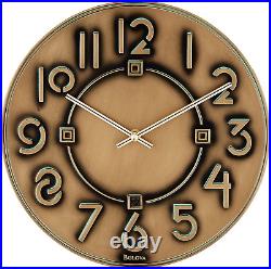 C3333 Frank Lloyd Wright Exhibition Wall Clock, Antique Bronze Metallic Finish
