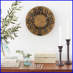 C3333 Frank Lloyd Wright Exhibition Wall Clock, Antique Bronze Metallic Finish