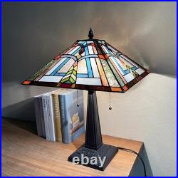 COTOSS Tiffany Table Lamps Mission Frank Lloyd Wright Style 16 Wide Stained COTOSS Tiffany Table Lamps Mission Frank Lloyd Wright Style 16 Wide Stained