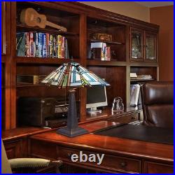 COTOSS Tiffany Table Lamps Mission Frank Lloyd Wright Style 16 Wide Stained