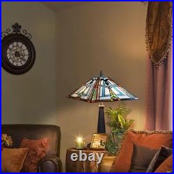 COTOSS Tiffany Table Lamps Mission Frank Lloyd Wright Style 16 Wide Stained
