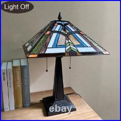 COTOSS Tiffany Table Lamps Mission Frank Lloyd Wright Style 16 Wide Stained