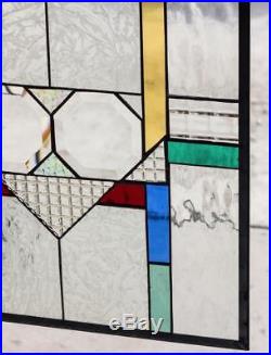 CUSTOM LISTING FOR 4aneticket FRANK LLOYD WRIGHT INSPIRED STAINED GLASS WINDOW